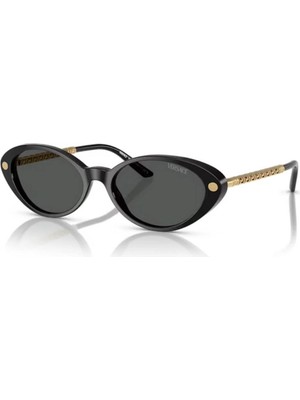 Versace ve 4469 GB187 54 Kadın Oval Siyah Kombine Güneş Gözlüğü