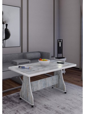 Eliusta Tekerlekli Mdf Masa %100 Mdf Orta Sehpa Ofis Masası Salon Orta Sehpa Yemek Masası