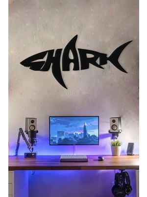Ensa Design Sharkköpek Balığı Ahşap Duvar Dekoru Duvar Süsü