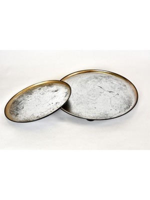 Setabianca Seta Volcano 2li Metal Dekor Tabak 33*33 cm - 42*42 cm