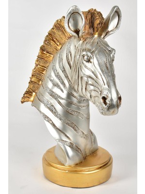 Setabianca Seta Biblo Zebra Kafası Gold 43*32 cm