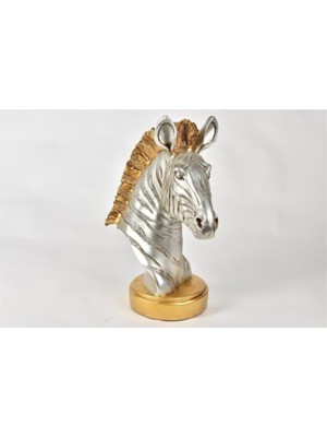 Setabianca Seta Biblo Zebra Kafası Gold 43*32 cm