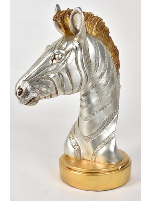 Setabianca Seta Biblo Zebra Kafası Gold 43*32 cm