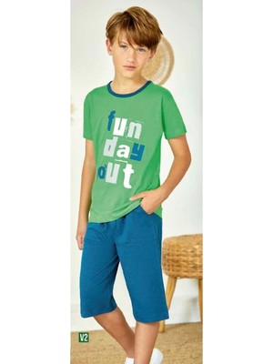 Elsima Yeşil Erkek Çocuk Pijama Takımı - Elsima - Yeşil - 6 Yaş - A3025-YEŞİL-6 Yaş