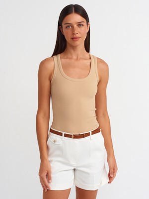 Dilvin 20829 Askılı Top-Bej