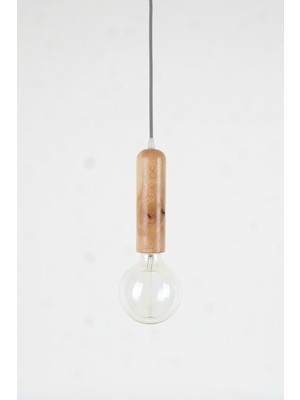 B8 Studio El Yapımı Meşe Ağacı Avize - Örgü Kablolu, Şık ve Doğal Adınlatma, Sarkıt.