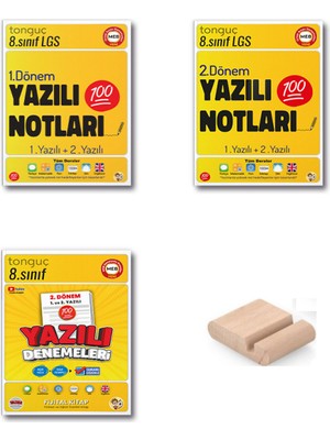 Tonguç Akademi Tonguç 8. Sınıf Yazılı Notları ve Yazılı Denemeleri / 1. ve 2. Dönem   / 3 Lü Set / + Telefon Standı..!