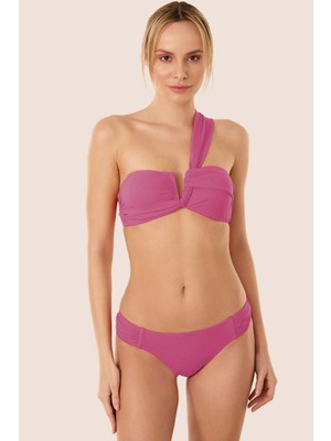 Ayyıldız 3400 Pembe Tek Omuz Bikini Takımı