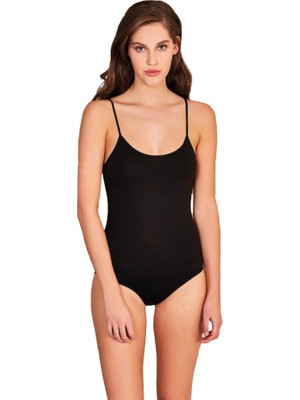 Berrak 2082 Kadın Kancalı / Çıtçıtlı Body Ip Askı Koyu Renk