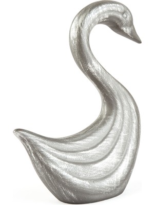 Evidea Deco White Swan 2'li Dekoratif Biblo - Beyaz