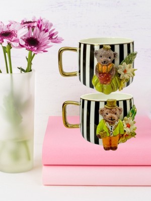 Angon Shop Teddy Bear Kız ve Erkek Temalı Özel El Yapımı Çay Ficanı 2'li