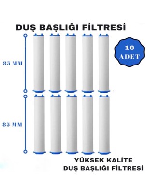 Truva 10 Adet Duş Başlığı Filtresi Kireç Önleyici Filtre