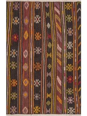 Grand Hedef Halı El Dokuma Renkl Çiçekli Vintage Kilim