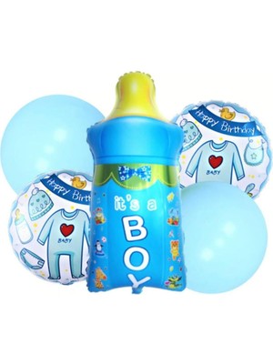 Hediye Vakti Iyiki Doğdun Biberon 5 Li Set Folyo Balon