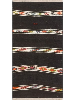 Grand Hedef Halı Çiçekli Desen El Dokuma Vintage Kilim