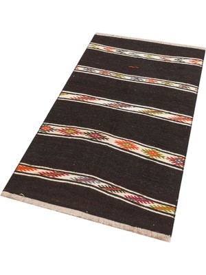 Grand Hedef Halı Çiçekli Desen El Dokuma Vintage Kilim