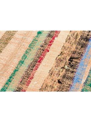 Grand Hedef Halı Anadolu El Dokuma Krem Yeşil Rengi Vintage Kilim