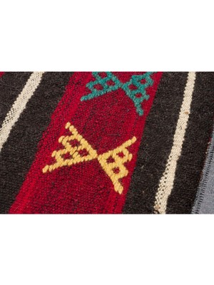 Grand Hedef Halı Özel Kırmızı Renk El Dokuma Vintage Kilim