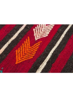 Grand Hedef Halı El Dokuma Kırmızı Eskitme Vintage Kilim