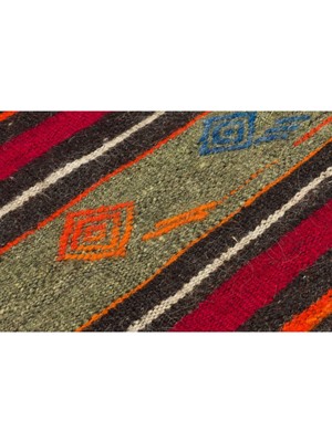 Grand Hedef Halı Anadolu El Dokuma Murdum Rengi Vintage Kilim