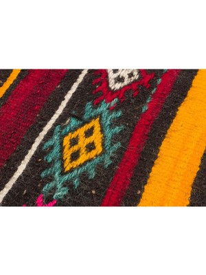 Grand Hedef Halı Anadolu El Dokuma Çizgili Desen Vintage Kilim