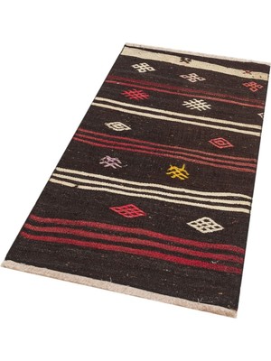 Grand Hedef Halı Gerçek El Dokuma Karışık Renk Vintage Kilim