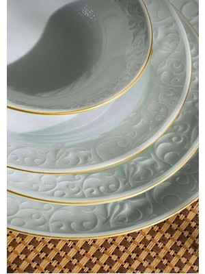 Güral Porselen Bahar Dalı 48 Parça 12 Kişilik Beyaz Çiçek Desenli Yemek Takımı – Bulaşık Makinesine Uygun