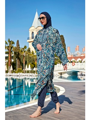 Remsa Mayo Remsa Tesettür Mayo Üzerine Tek Kaftan Kimono Pareo RP011 Iznik