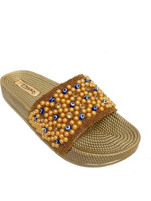 Pienn 20037-007 Anatomik Fashion Taşlı  Kadın Terlik