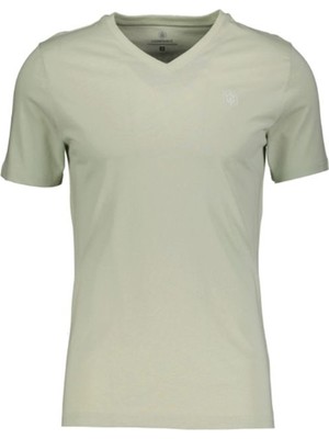 Lumberjack Bsc V Nk Tişört 4fx Yeşil Erkek Kısa Kol T-Shirt M-CT106 101497397