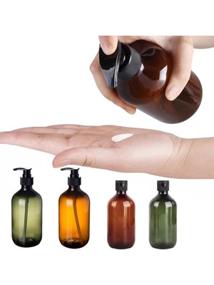 Jinlin Shop B Yeşil Stil 300ML Banyo Sabunlukları Amber Şampuan Hava Losyon Kapları Basın Köpük Pompalı Şişe Banyo Sabun Jeli Kozmetikler Için (Yurt Dışından)