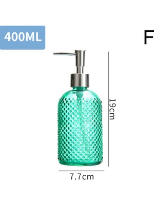 Jinlin Shop B F Stili 400 ml Banyo Için Taşınabilir Sabun Pompalı 400ML Cam Şampuan ve Sıvı El Sabunu Dispenseri (Yurt Dışından)