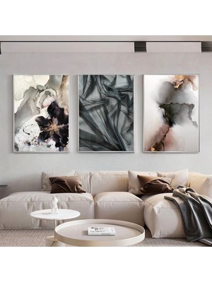 Kolaj Tasarım Camlı Gümüş Çerçeve /s