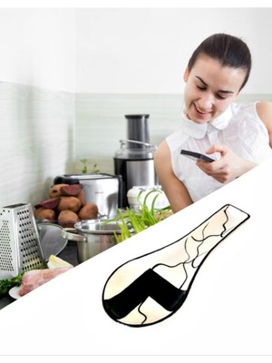 Şura Mutfak Kirli Kaşıklık Şimşek Desen El Dekoru