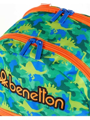 Benetton Unisex Çocuk Benetton Çift Bölmeli Sırt Çantası 03660