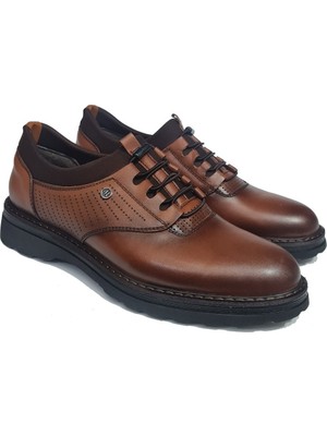 Öztürk Lastik Bağlı Deri Yan Kısım Nokta Lazer Baskılı Eva Taban Kundura Marka-185