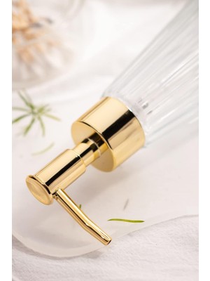 EA Home Concept Elana Vintage Cam Sıvı Sabunluk Gold Başlık 500 ml