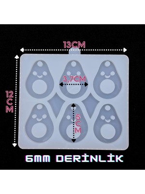 Epoksi Silikon Kalıp / 6lı Avokado Kalıbı