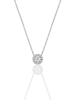 Söğütlü Silver Gümüş Rodyumlu Zirkon Taşlı Pırlanta Modeli Tiny Kolye SGTL12507RODAJ