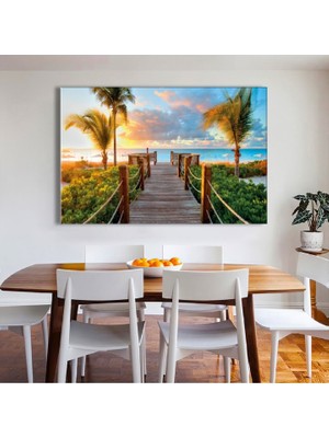 Zevahir Mobilya Dekorasyon 120x80 Cm Okyanus Kenarı Paradise Kanvas Tablo