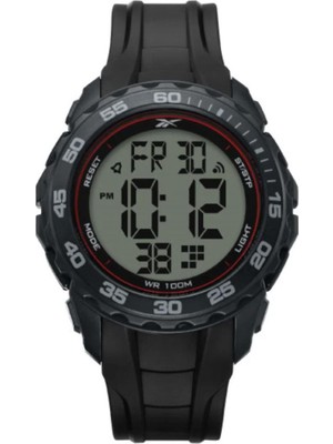 Reebok Rv-Fro-G9-Pbpb-Wr Erkek Kol Saati Siyah Silikon Kordon 10 ATM Suya Dayanıklı Dijital
