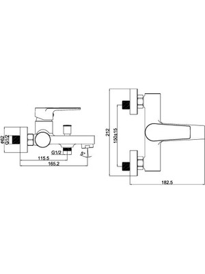 Creavit Sharp Krom Banyo Bataryası BT.SR2510