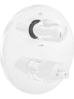 E.C.A Myra Ankastre Banyo Bataryası Sıva Üstü 2 Yollu Mat Beyaz 102167233C4-YDE