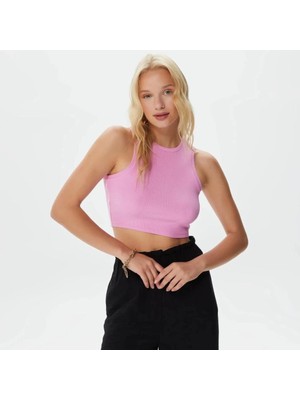 Only 15282771 Fıtıllı Kumas 0 Yaka Kolsuz Crop Body