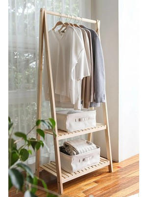 Brk Design Ahşap Ayaklı Elbise Askılığı 148 x 66 cm