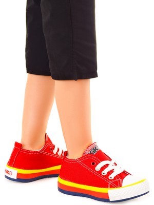 Kiko Kids Tinna Bağcıklı Erkek Bebek Keten Spor Ayakkabı