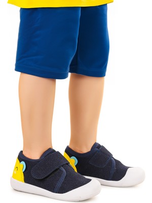 Kiko Kids Catly Cırtlı Erkek Bebek Ilk Adım Panduf Ayakkabı