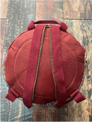 Street Bag Fargin Etnik Otantik Desenli Yuvarlak Sırt Çantası Nakışlı Bohemian Tarz Sırt Çantası