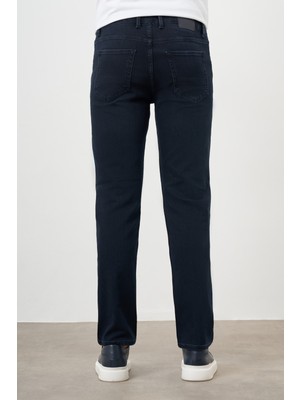 Morven  Erkek Lacivert Denim 5 Cep Dynamic Fit Jean Kot Pantolon