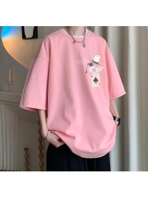 Amor Man Büyük Beden Beyaz Güvercin Beyaz Şapka Baskılı Özel Tasarım Oversize Battal Erkek T-Shırt